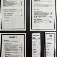 All menu cards together at Güterschuppen in Arosa