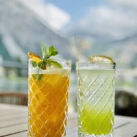 Leckere drinks mit und ohne alkohol  at Güterschuppen in Arosa
