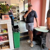 The chef/founder Jyoti (left) and her husband Raj (right). If you get to meet them, you will love this place even more! at Root 2 Rise in Pleasantville