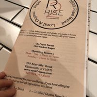 Menu   at Root 2 Rise in Pleasantville
