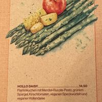 Menu (Asparagus, seasonal).  at Froindlichst in Berlin