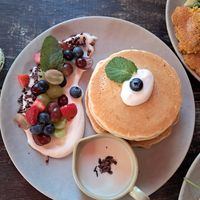 White chocolate pancakes at Froindlichst in Berlin