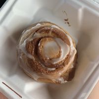 Vegan cinnamon roll at HICO in Kailua Kona