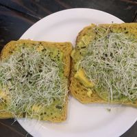 avo toast with vegan sourdough instead of regular bread at HICO in Kailua Kona