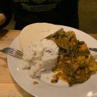 Vegan coconut curry  at Maracuyá in Flores