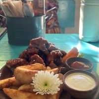 Vegan cauliflower wings  at Maracuyá in Flores