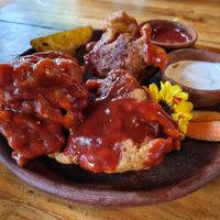 Cauliflower wings at Maracuyá in Flores