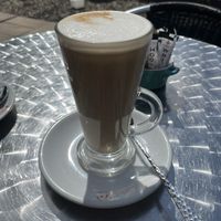 Latte with oat milk  at The Broch Cafe in Strathyre