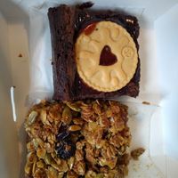 Vegan traybakes at Two Suns Coffee in Marple