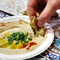 Hummus at Taza in Town in Edinburgh