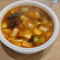 Tom yum soup at Nature Vegetarian Restaurant 大自然美蔬食馆 in Batam