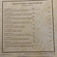 Vegetarian dishes   at Masala Art in Podgorica