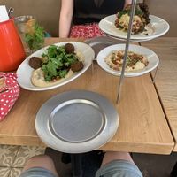 Mezze Trio and Sabich with Falafel at NENI in Vienna