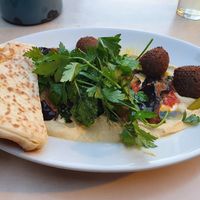 Sabich with fafafel (and without the egg ofcourse) at NENI in Vienna