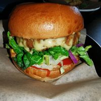 Vegan burger at Saint Jude in Farsley