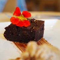 Brownie at Hendersons in Edinburgh