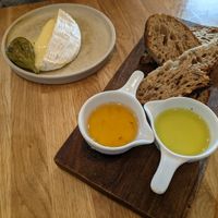 Camembert starter at Hendersons in Edinburgh