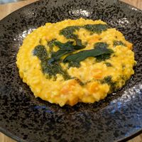 Butternut squash and blue cheese risotto. at Hendersons in Edinburgh