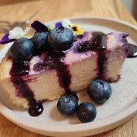 Cheesecake at Hendersons in Edinburgh