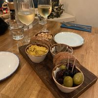 Sharing board (be aware nibbles don’t come out as a starter unless you ask)   at Hendersons in Edinburgh