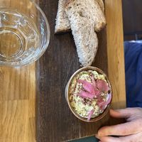 Hummus  at Hendersons in Edinburgh