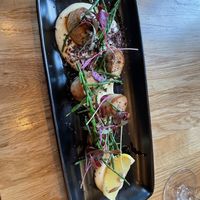 Mushroom scallops   at Hendersons in Edinburgh