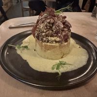 Vegan haggis - delicious  at Hendersons in Edinburgh