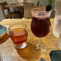 Negroni & Blackberry Rosemary Sling  at Hendersons in Edinburgh
