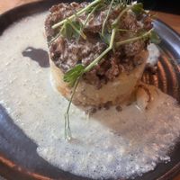 Vegan haggis dish  at Hendersons in Edinburgh