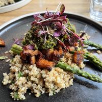 Lion’s Mane Mushroom Steak - so delicious   at Hendersons in Edinburgh