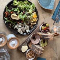 Salad platter, nibbles platterr  at Hendersons in Edinburgh