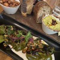 Padrón peppers and nibbles board   at Hendersons in Edinburgh