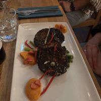 Miso roasted aubergine,  at Hendersons in Edinburgh