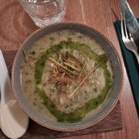 Cullen skink soup - so comforting!! at Hendersons in Edinburgh