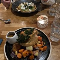 Nut roast and risottoo  at Hendersons in Edinburgh