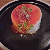 Blood orange cheesecake  at Hendersons in Edinburgh