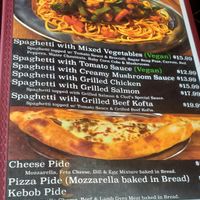 Menu at Ali Baba Express in Lake George