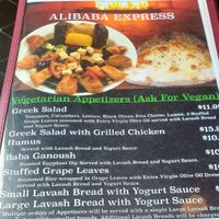 Menu at Ali Baba Express in Lake George