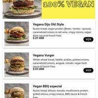 Vegan menu page 1  at Hello! in Medellin