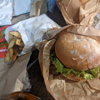 Burger and Fries - 4/5  at Hello! in Medellin