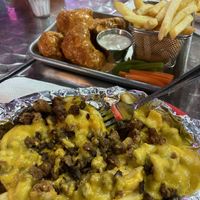 (Vegan) Loaded Fries and Cauliflower Wings   at Snack Stop in Pharr