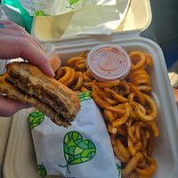 McHaze & curly fries at Sweet Hazel & Co Grab & Go in Salt Lake City