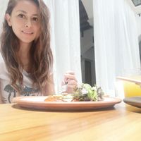 Happy vegan at Hotel Sin Nombre in Oaxaca