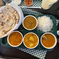 OMG so good. My husband and I both did the 3-curry combo which came with a bread, a rice, and a soup. So many vegan options! They were all delicious. Would definitely come back!  at Tulsi Indian Eatery in Los Angeles