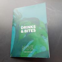 The menu  at Nok in Groningen