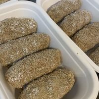 Fresh rolled nomet croquettes  at Nomet  in Bruges
