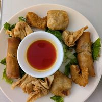 Appetizer sampler at Loving Hut in Elk Grove