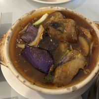 Clay pot sensation with eggplant - very good!   at Loving Hut in Elk Grove
