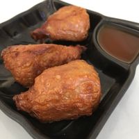 Golden drumsticks at Loving Hut in Elk Grove