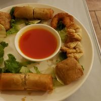 This one was a platter appetizer.  Which was great bc I couldn't make up my mind on just one at Loving Hut in Elk Grove